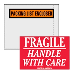 Carton Sealing Tape,Packing List Envelopes & Fragile Stickers