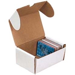 Trading Card Storage Boxes White Corrugated Cardboard