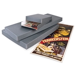 Archival Movie Poster Storage Boxes Blue-Gray